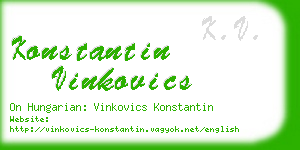 konstantin vinkovics business card